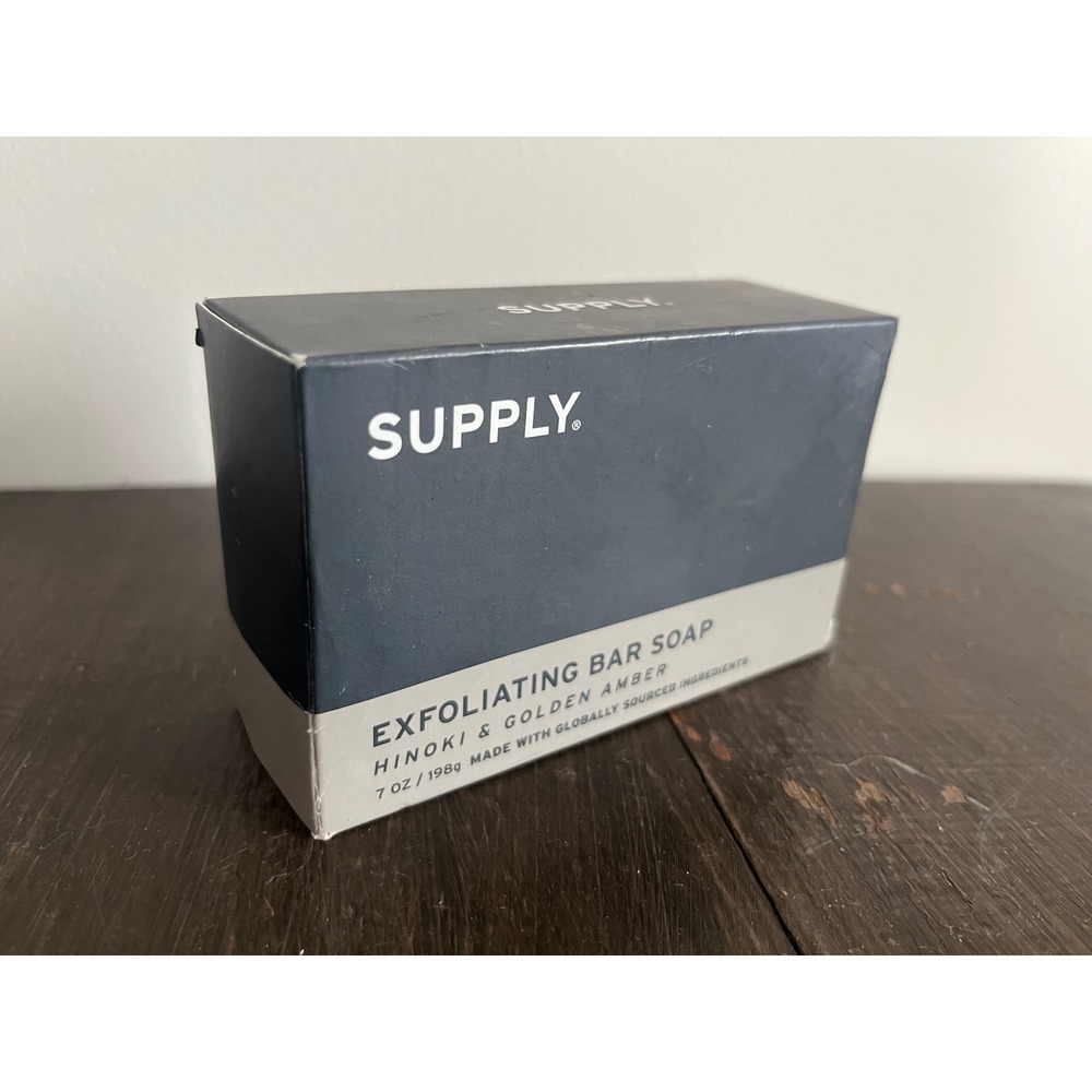 Supply Exfoliating Bar Soap Hinoki & Golden‎ Amber 7 oz New